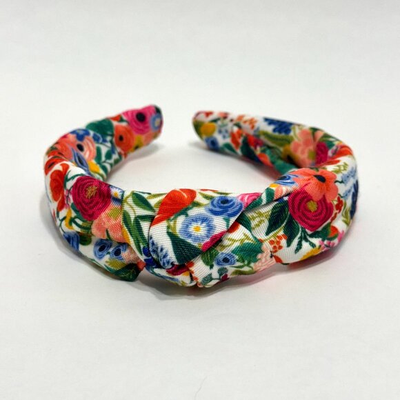 Rifle Paper Co Official Garden Party Knotted Headband Floral Rose Canvas Fabric - Picture 5 of 7